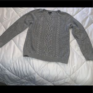 Talbot Petites grey cable crew neck sweater Small
